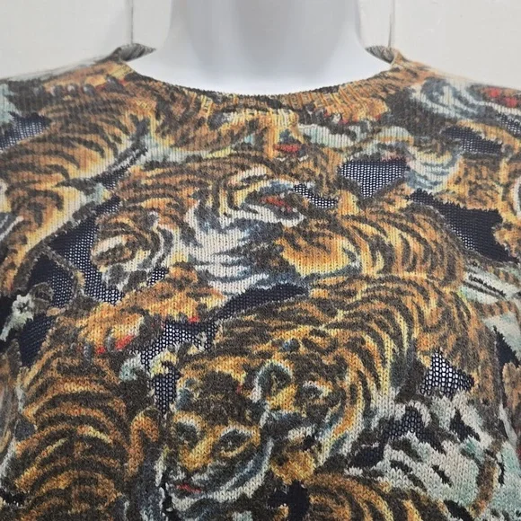 KENZO FLYING TIGER WOOL BLEND SWEATER SIZE LARGE.   #7358 - Picture 8 of 12